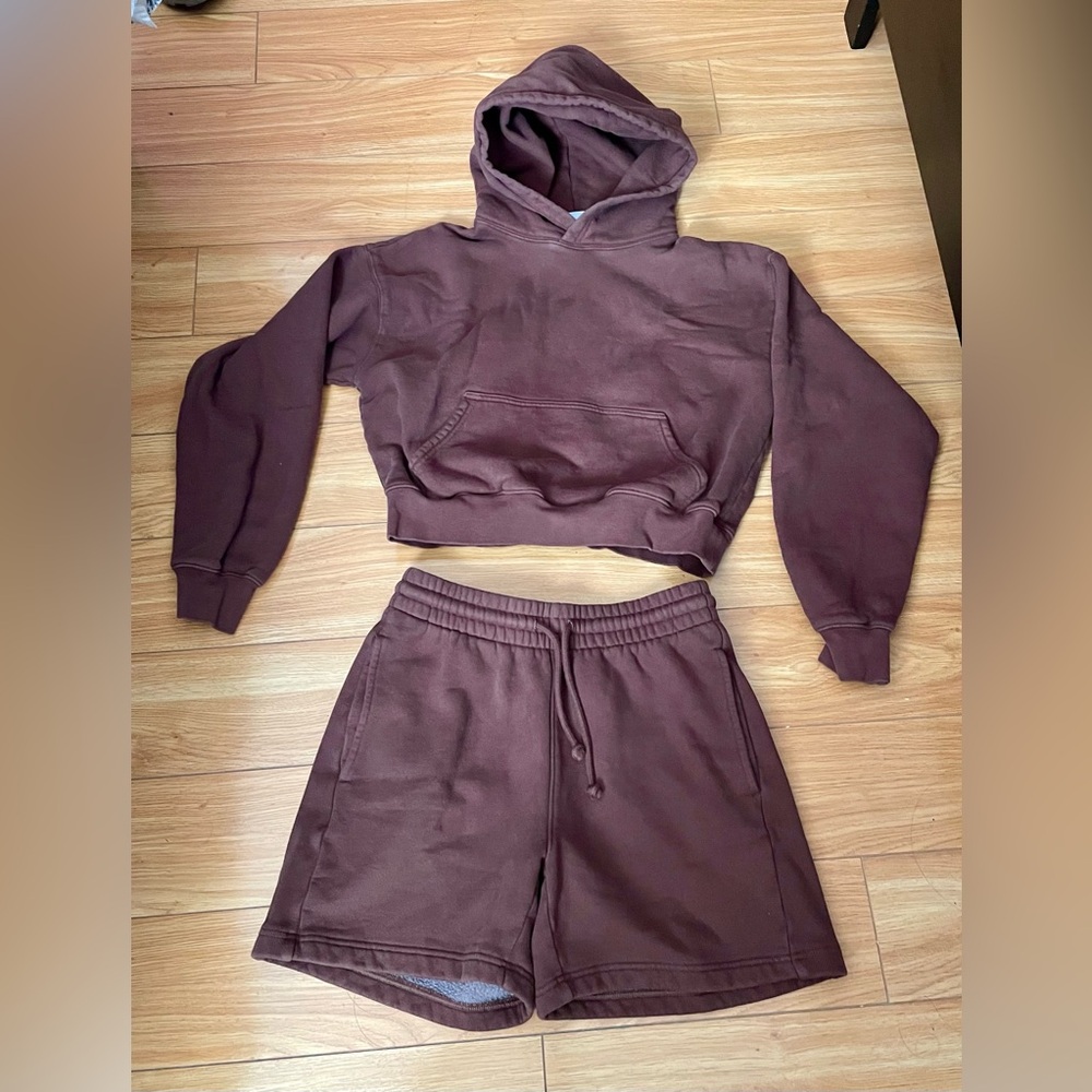 TNA cozy fleece Women's Shorts set